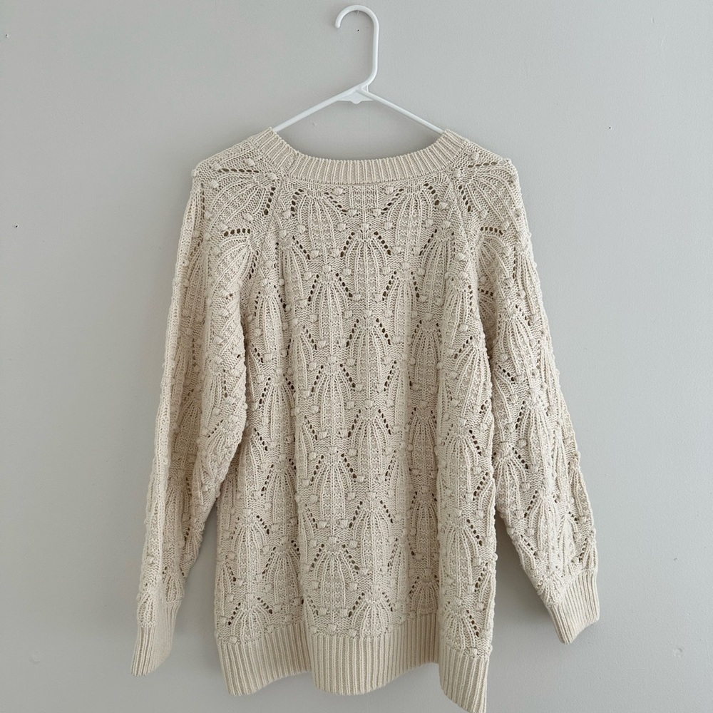 Oversized cream sweater